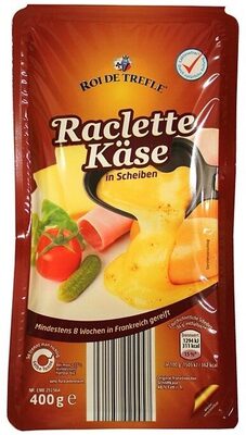 ALDI ROI DE TREFLE Käse Raclette-Käse Französischer Schnittkäse mind. 48 % Fett i. Tr. Aus der Kühlung 3.29€ 400g Packung 1kg 8.23€